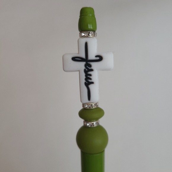 Jesus Cross Beaded Pen, Religion, Easter, He Has Risen, Christian - Picture 2 of 4